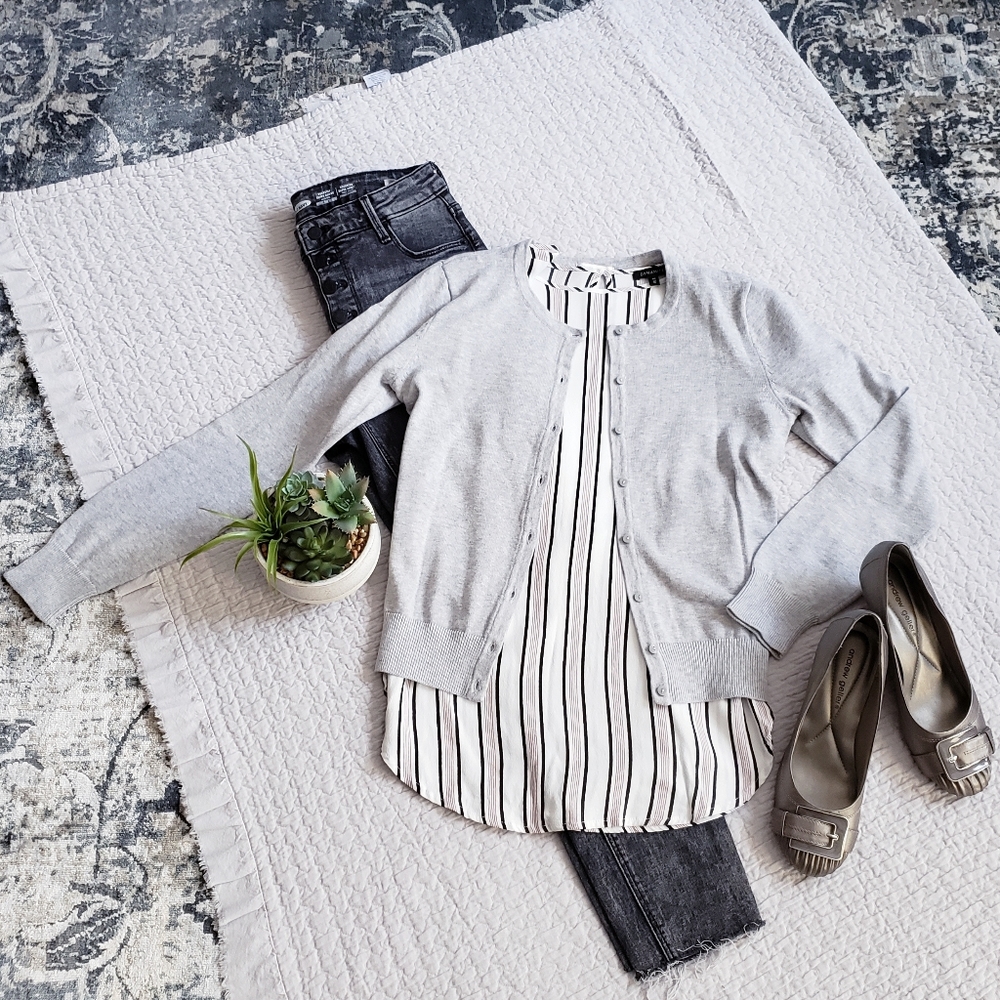 H&M Classic 100% Cotton Button-Up Cardigan